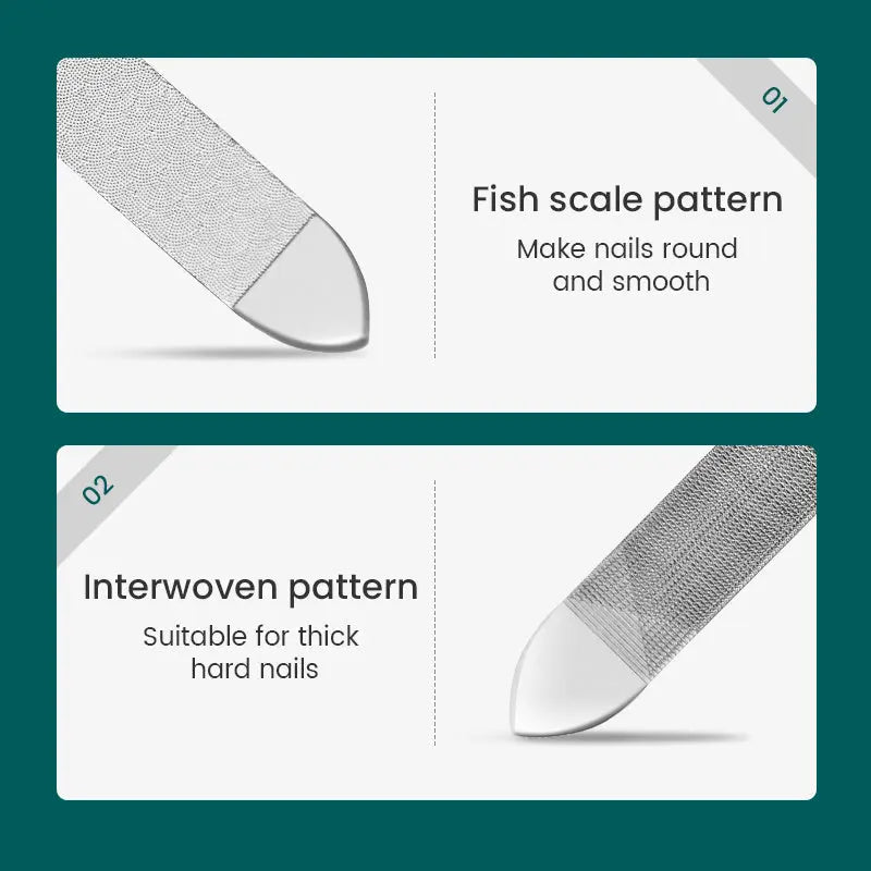Double Sided Nail Files Stainless Steel Manicure Pedicure Grooming For Professional Finger Toe Nail Care Tools My Store